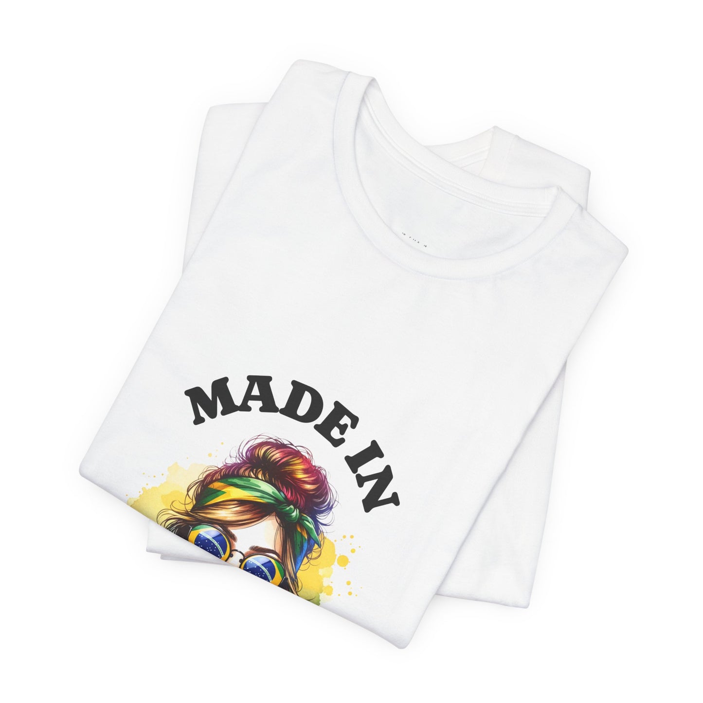 Made in Brazil Graphic Tee - Women's Jersey T-Shirt for Summer Vibes