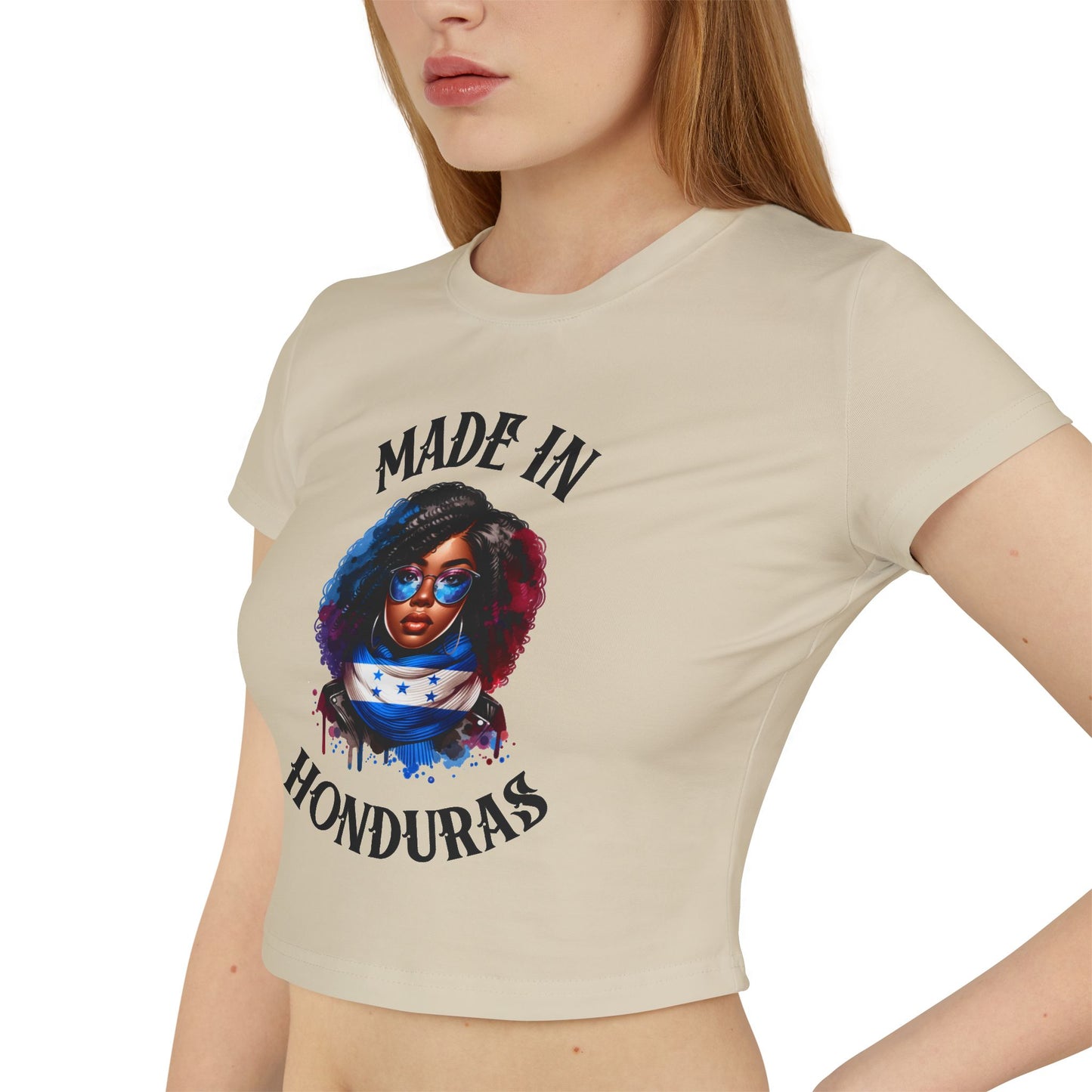 Made in Honduras Women's Baby Tee - Stylish & Proud Statement Top