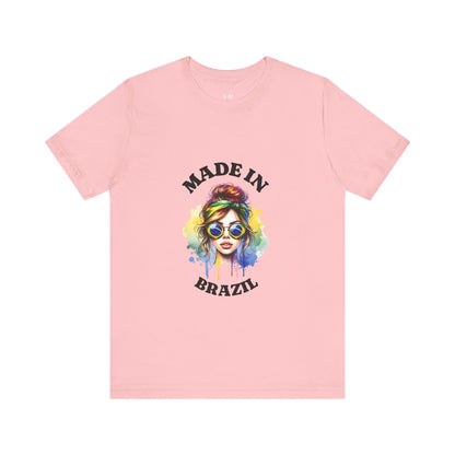 Made in Brazil Graphic Tee - Women's Jersey T-Shirt for Summer Vibes