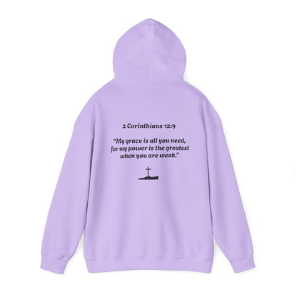 Unisex Heavy Blend™ Hooded Sweatshirt--2 Corinthians 12:9