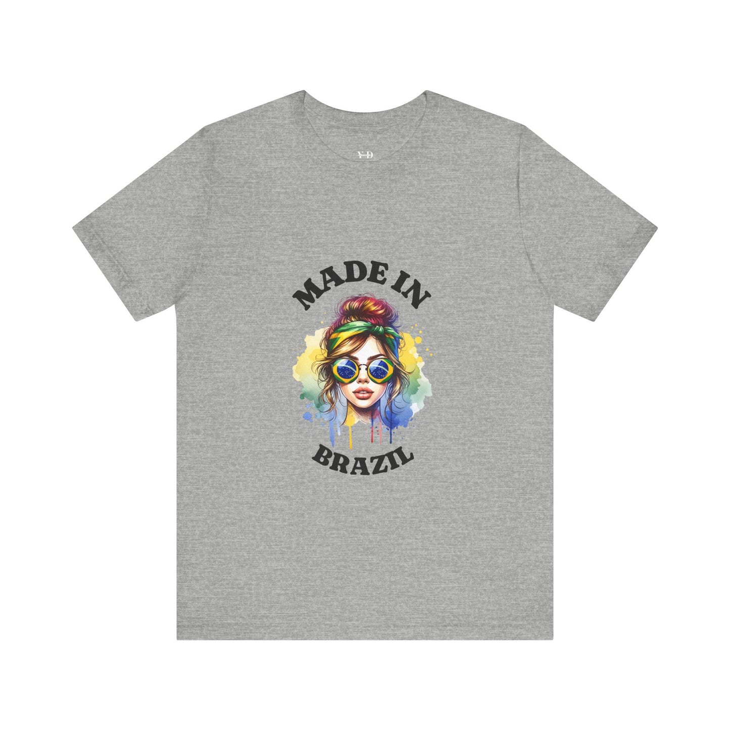 Made in Brazil Graphic Tee - Women's Jersey T-Shirt for Summer Vibes