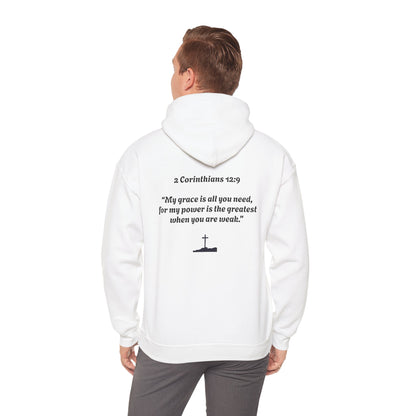 Unisex Heavy Blend™ Hooded Sweatshirt--2 Corinthians 12:9