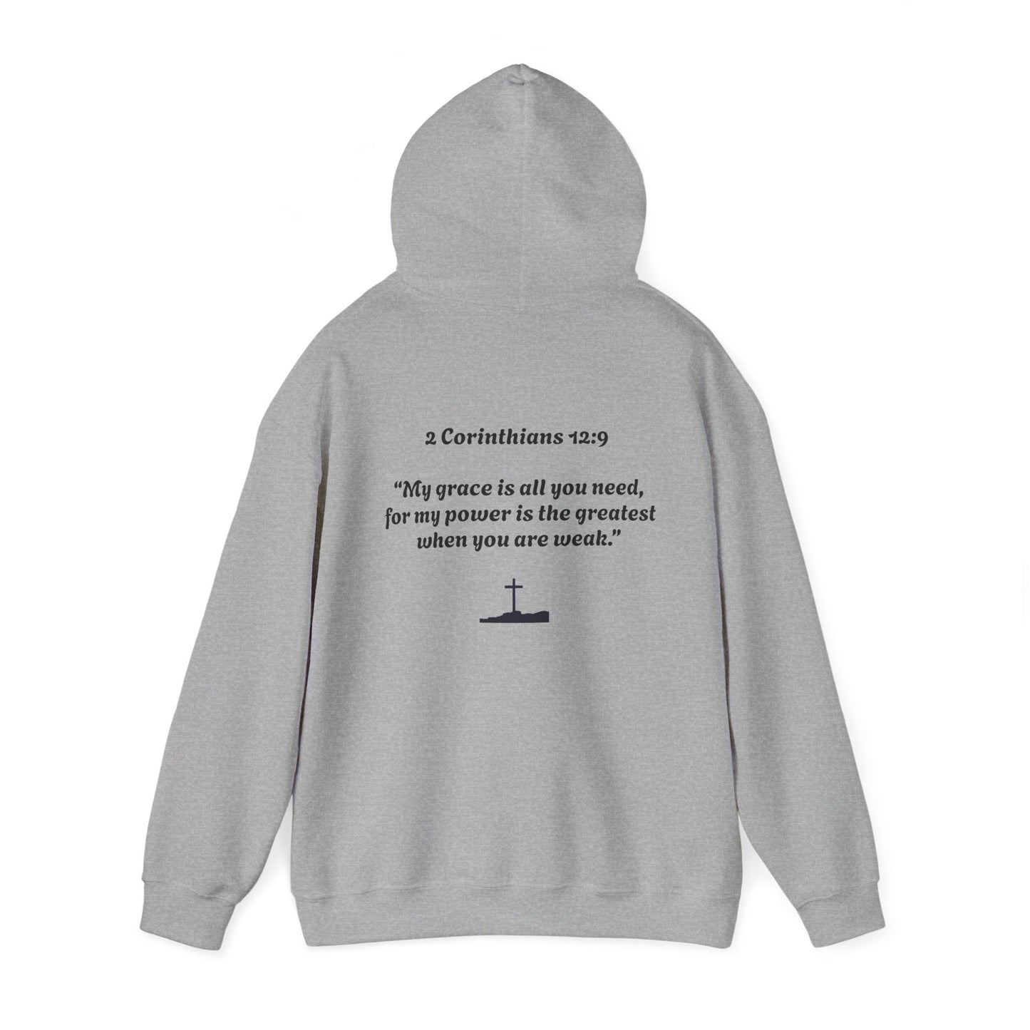 Unisex Heavy Blend™ Hooded Sweatshirt--2 Corinthians 12:9