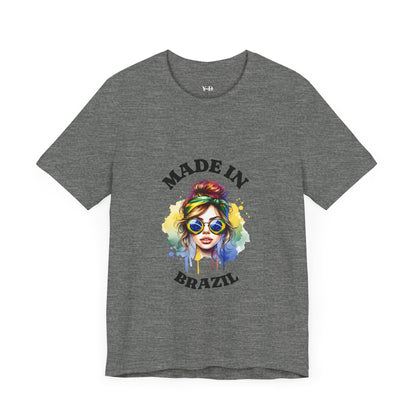 Made in Brazil Graphic Tee - Women's Jersey T-Shirt for Summer Vibes