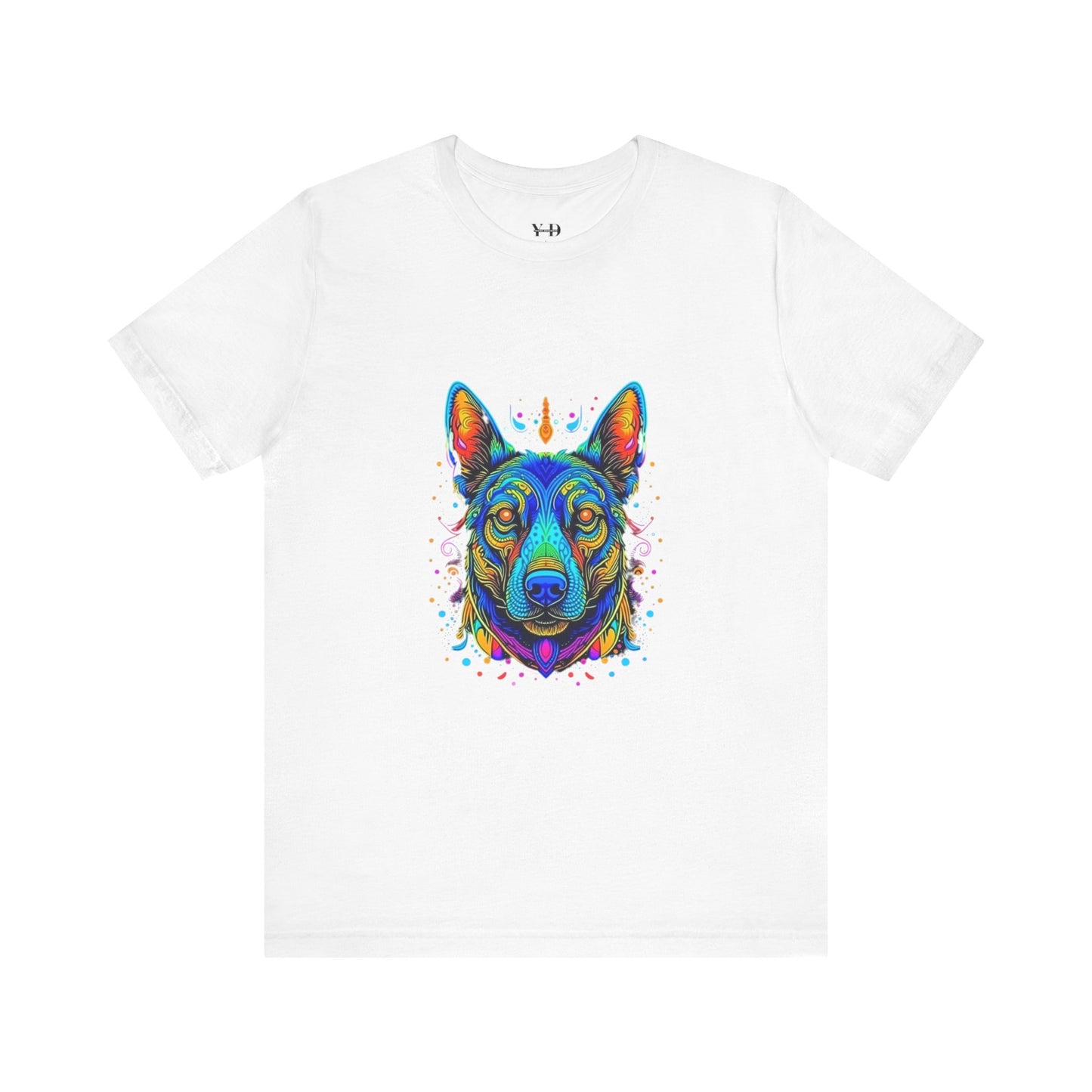 Vibrant Dog Artwork Unisex Jersey Tee - Perfect for Pet Lovers