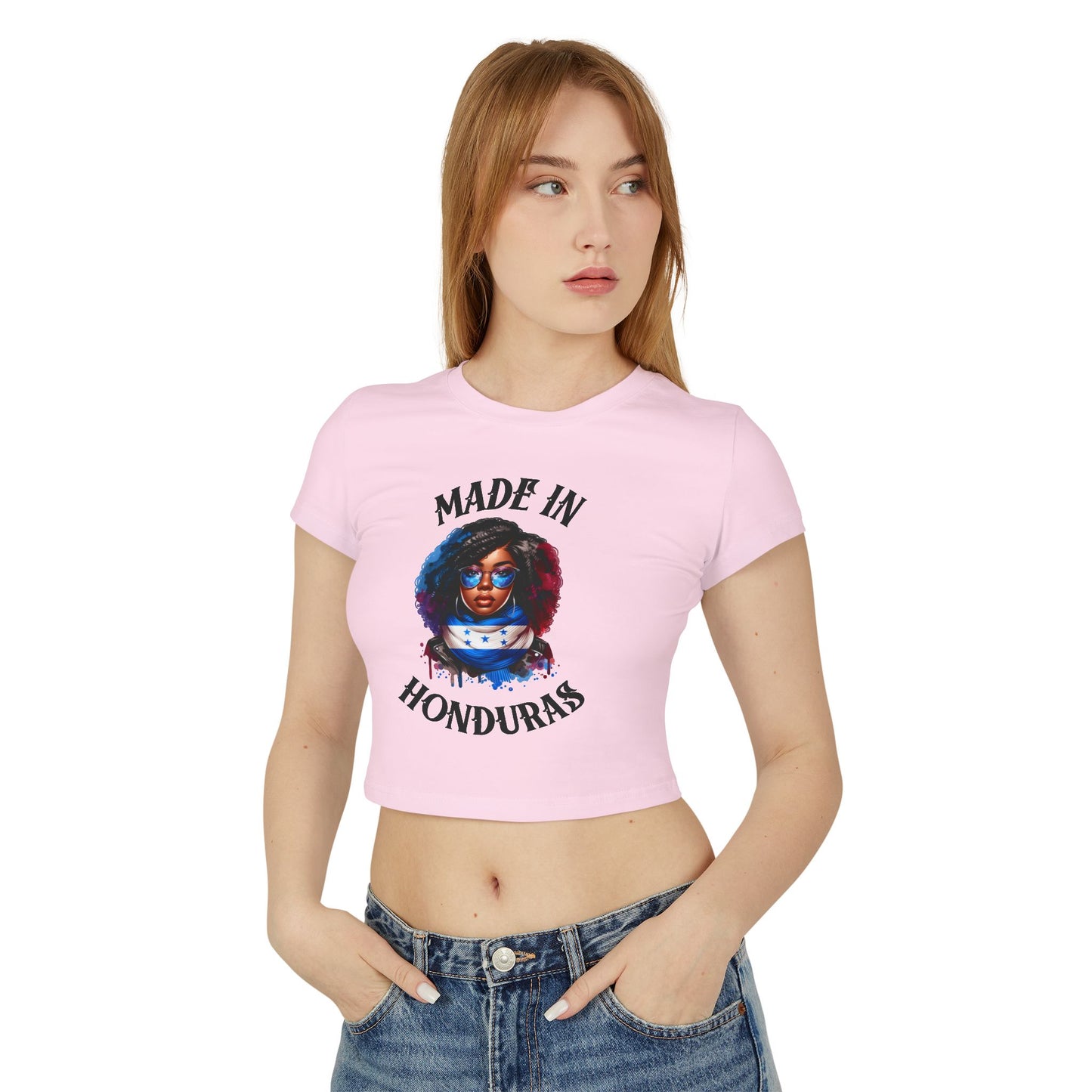 Made in Honduras Women's Baby Tee - Stylish & Proud Statement Top