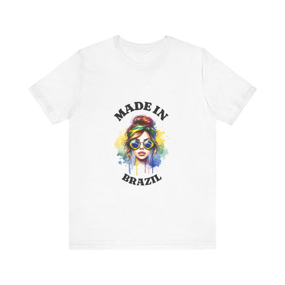 Made in Brazil Graphic Tee - Women's Jersey T-Shirt for Summer Vibes