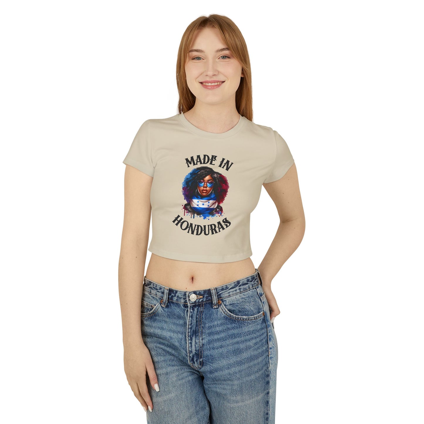 Made in Honduras Women's Baby Tee - Stylish & Proud Statement Top