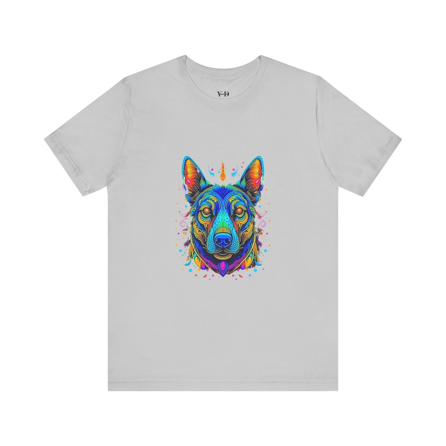 Vibrant Dog Artwork Unisex Jersey Tee - Perfect for Pet Lovers