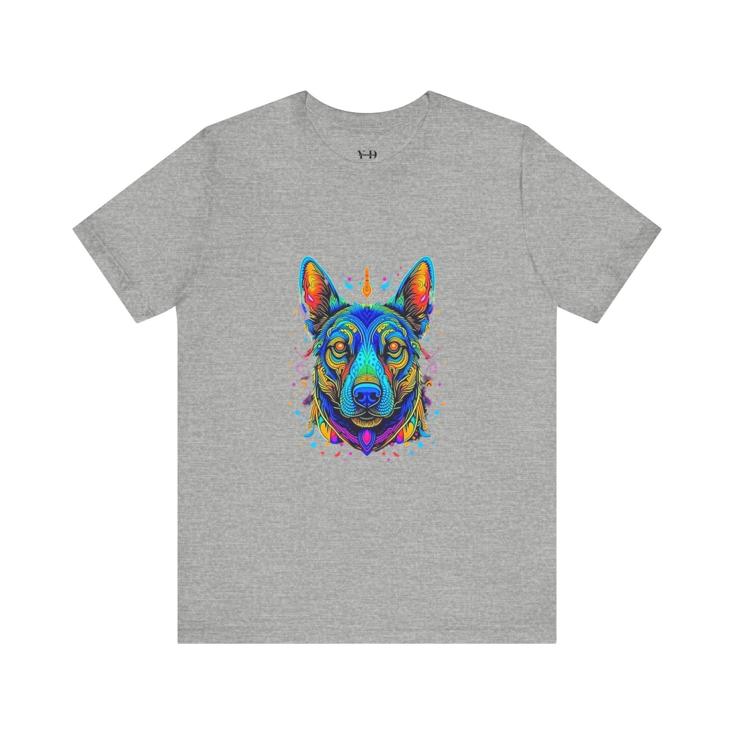 Vibrant Dog Artwork Unisex Jersey Tee - Perfect for Pet Lovers