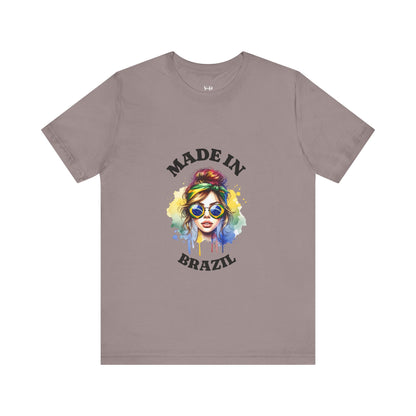 Made in Brazil Graphic Tee - Women's Jersey T-Shirt for Summer Vibes