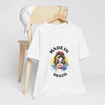 Made in Brazil Graphic Tee - Women's Jersey T-Shirt for Summer Vibes